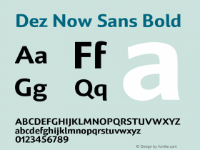 DezNowSans-Bold Version 16.100 Font Sample