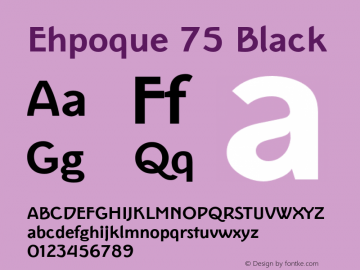 Ehpoque-Black Version 1.002 Font Sample