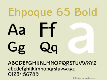 Ehpoque-Bold Version 1.002 Font Sample