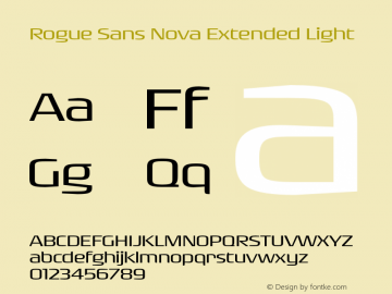 RogueSansNova-ExtendedLight Version 4.000;PS 004.000;hotconv 1.0.88;makeotf.lib2.5.64775图片样张