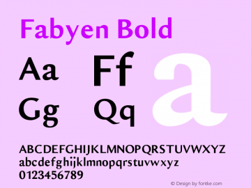 Fabyen-Bold 0.1.0图片样张