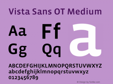 VistaSansOT-Medium Version 1.000;PS 001.001;hotconv 1.0.38 Font Sample