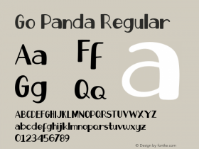 Go Panda 001.001 Font Sample
