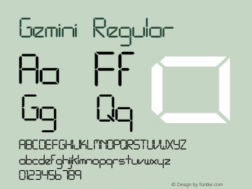 Gemini Regular Brendel            :06.07.1995 Font Sample