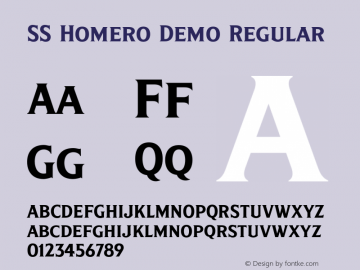 SSHomeroDemo  Font Sample