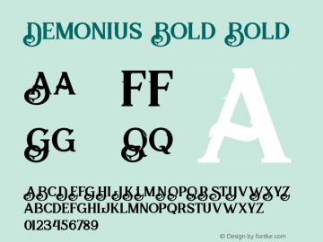Demonius Bold Version 1.0 Font Sample