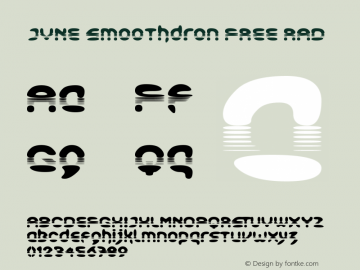 JVNESmoothdronFREE-RAD Version 1.000 Font Sample