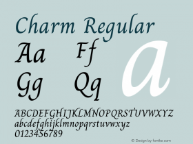 Charm Regular Version 1.001图片样张