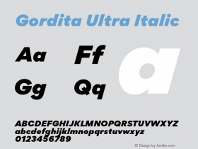 Gordita-UltraItalic Version 1.000;PS 001.000;hotconv 1.0.70;makeotf.lib2.5.58329图片样张