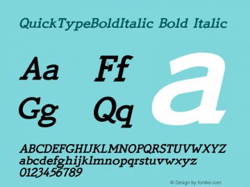 QuickType BoldItalic v1.000图片样张