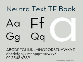 NeutraTextTF-Book OTF 1.000;PS 001.000;Core 1.0.29 Font Sample