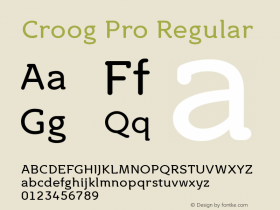 Croog Pro Version 2.000 Font Sample