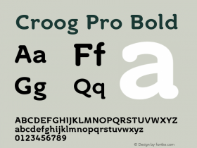 CroogPro-Bold Version 2.000 Font Sample