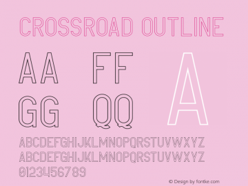 CrossRoad Outline Version 1.002;Fontself Maker 3.0.0-3;YWFTv17 Font Sample