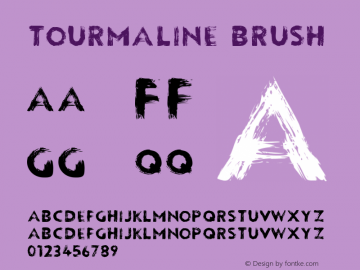 Tourmaline Brush Version 1.007 Font Sample