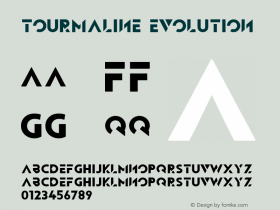 Tourmaline Evolution Version 1.007 Font Sample