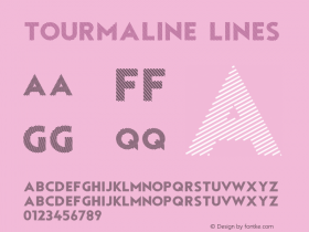 Tourmaline Lines Version 1.007 Font Sample