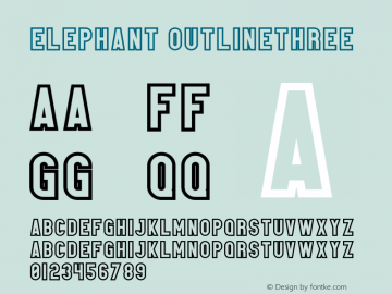 Elephant-OutlineThree Version 1.002;Fontself Maker 2.1.2;YWFTv17 Font Sample