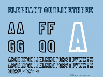 Elephant OutlineThree Version 1.002;Fontself Maker 2.1.2;YWFTv17 Font Sample