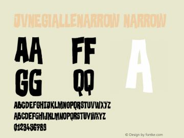 JVNEGialle-Narrow 1.000 Font Sample