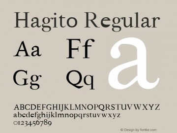 Hagito-Regular Version 1.0图片样张