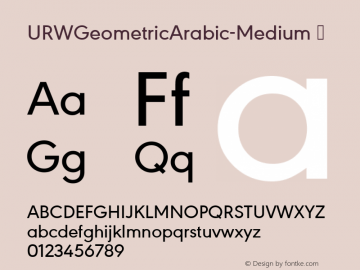 ☞URW Geometric Arabic Medium Version 1.00;com.myfonts.easy.urw-global.urw-geometric-arabic.medium.wfkit2.version.4YT1图片样张