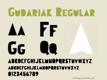 Gudariak Version 1.410 Font Sample