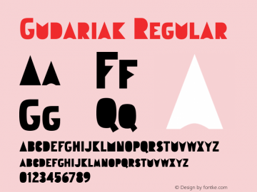 Gudariak Version 1.410 Font Sample