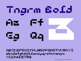 Tngrm Bold Version 1.000 Font Sample