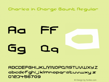 Charles in Charge Gaunt Regular Version 1.0; 2000; initial release图片样张