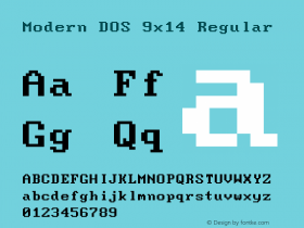 Modern DOS 9x14 20190101.01 Font Sample