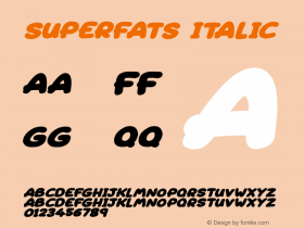 Superfats Italic Version 1.00 January 2, 2019, initial release Font Sample