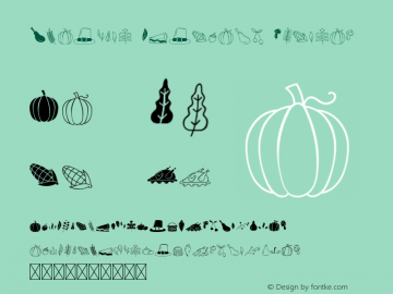 Thankful Dingbats Version 1.002;Fontself Maker 3.0.2图片样张