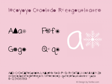 Icyy Cold 1.0 Font Sample