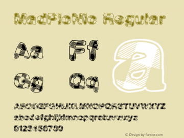 MadPicNic Version 1.00 November 7, 2014, initial release Font Sample