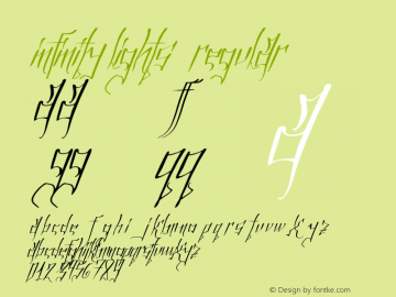 InfinityLights Version 1.00;January 2, 2019;FontCreator 11.5.0.2430 64-bit图片样张