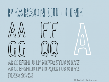 PearsonOutline  Font Sample