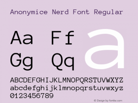 Anonymice Nerd Font Complete Version 1.002图片样张