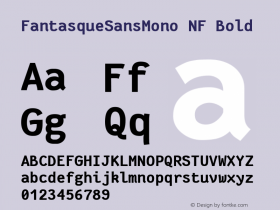 Fantasque Sans Mono Bold Nerd Font Complete Windows Compatible Version 1.7.2 ; ttfautohint (v1.4.1.16-c0b8) Font Sample