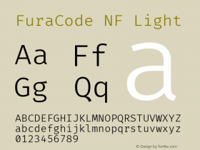 Fura Code Light Nerd Font Complete Windows Compatible Version 1.205图片样张