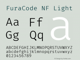 Fura Code Light Nerd Font Complete Mono Windows Compatible Version 1.205图片样张