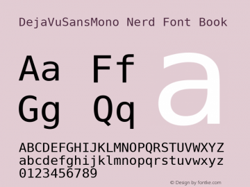 DejaVu Sans Mono Nerd Font Complete Version 2.37 Font Sample