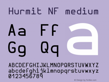 Hurmit Medium Nerd Font Complete Mono Windows Compatible Version 1.21;Nerd Fonts 2.0.图片样张