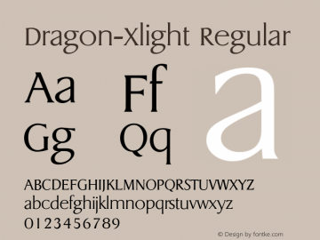 Dragon-Xlight Regular 001.001图片样张