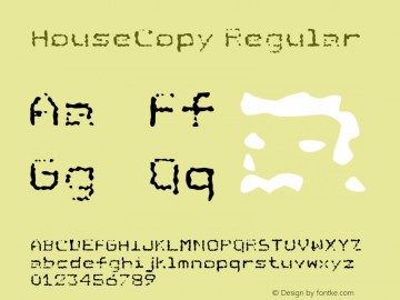 HouseCopy Regular Version 1.000;PS 001.000;hotconv 1.0.38图片样张