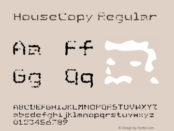 HouseCopy Regular 001.000 Font Sample