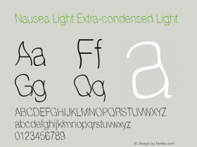 Nausea Light Extra-condensed Light 001.001图片样张