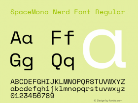 Space Mono Nerd Font Complete Version 1.000;PS 1.003;hotconv 1.0.81;makeotf.lib2.5.63406图片样张