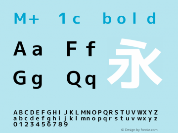 M+ 1c bold  Font Sample