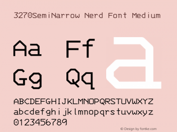 3270 Semi-Narrow Nerd Font Complete Version 001.000;Nerd Fonts 2 Font Sample